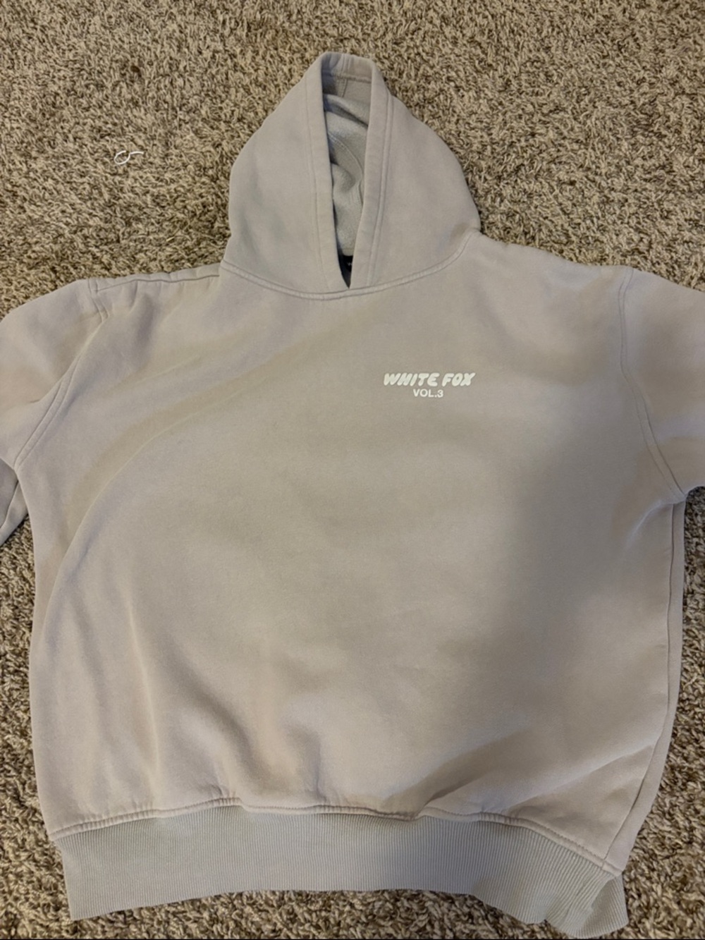White Fox Boutique Light Gray Hoodie Sweatshirt